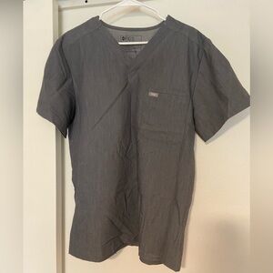 Men’s figs scrub top. Graphite. Large. Leon